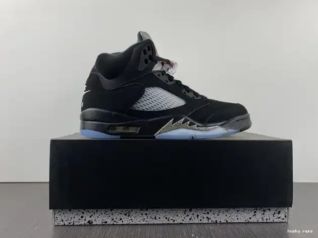 Rep Husky (2016) Retro Jordan 5 Black Metallic 845035-003 0612